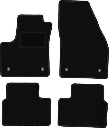 Black Velvet Floor Mats Opel Meriva B Minivan 2010-2017
