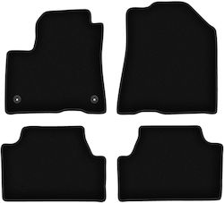 Basic schwarze Samt-Fußmatten Kia E-Soul II Soul EV Hatchback 2020 Basic schwarze Samt-Fußmatten Kia E-Soul II Soul EV Hatchback 2020