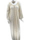Achilleas Accessories Γυναικείο Μακρύ Καφτάνι Παραλίας Beige, White