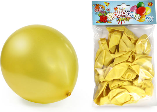 Composition with 25 Balloons Latex Yellow 40cm
