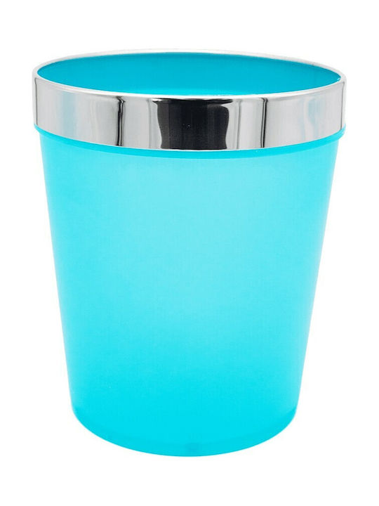Plastic Waste Basket 25x21cm Light Blue
