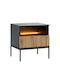 Nachttisch Metall Beige 54x39x56cm
