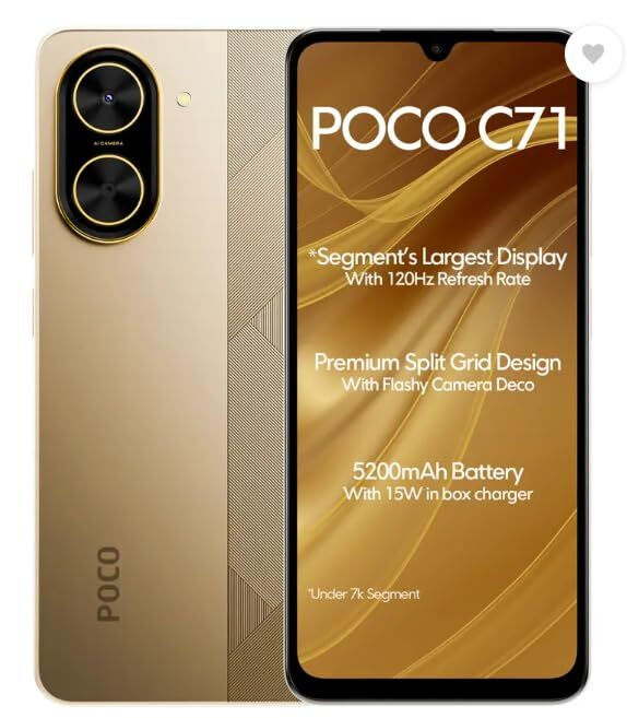 スマートフォン本体 POCO C71 3/64gb Xiaomi Poco C71 Dual SIM (3GB/64GB) Auriu | Skroutz Romania