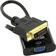Vcom Cg491-0.15m Адаптер Активен Конвертор от DVI-D M към VGA F 0.15m Черен