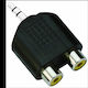 Adaptor Vcom Ca501 3.5mm Jack M la 2x RCA Chinch F Negru