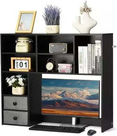 Βιβλιοθήκη Μαύρο 94x25.4x79.2εκ. Βιβλιοθήκη Μαύρο 94x25.4x79.2εκ.