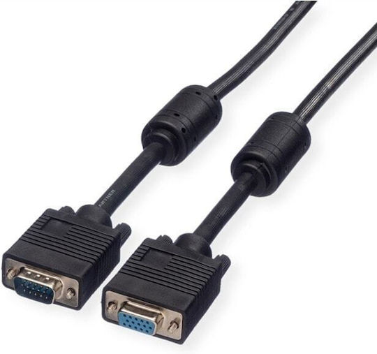 Cablu Roline 11.04.5651 VGA M la VGA F 2m Negru