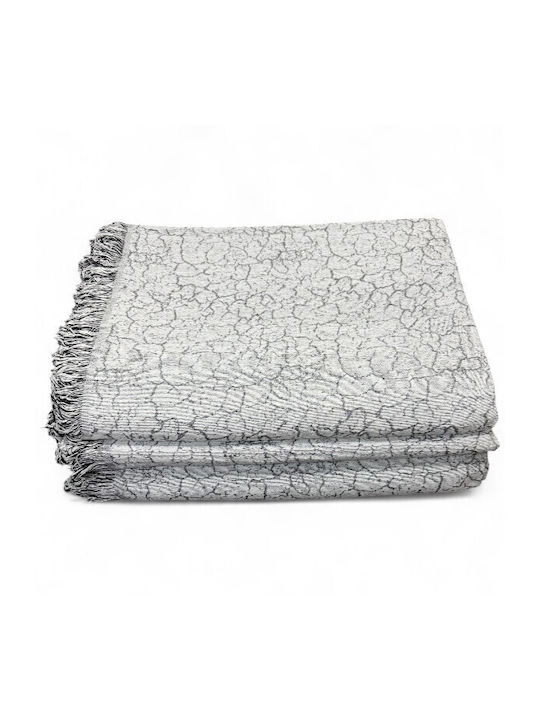 To megalo pazari Throws Set 3 pcs Chenille Gray