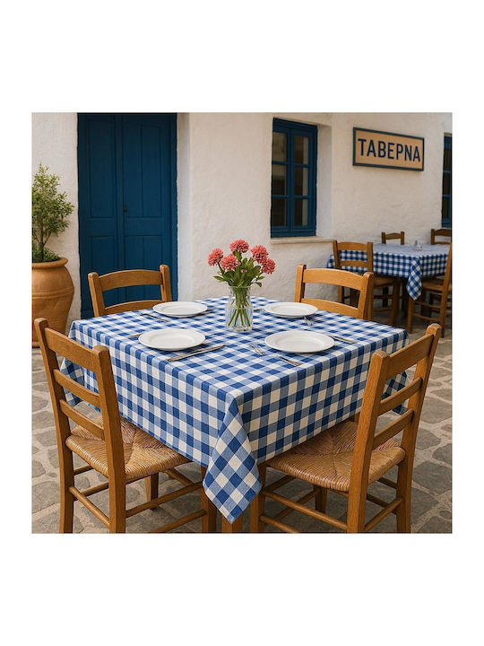Linea Home Tablecloth Linen Blue 150x180cm