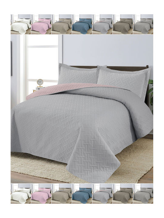 Casa Colori Set Coverlet Single Grey 160x240cm 2pcs