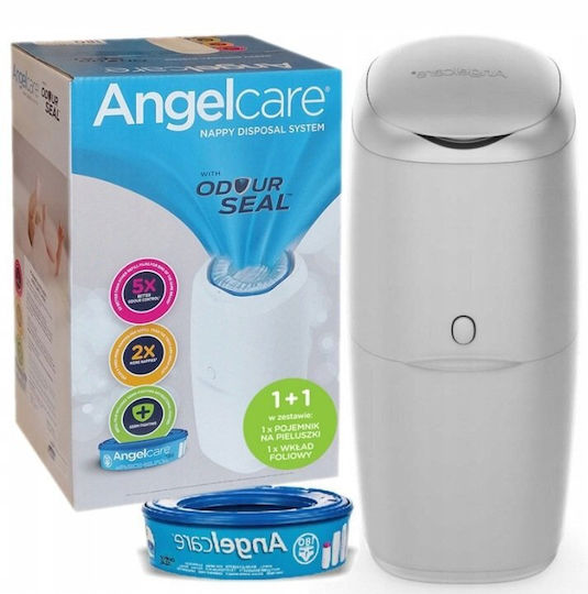 AngelCare Coș De Gunoi Pentru Pătuț Gri 2 Bucăți