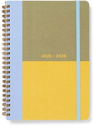 *ακαδημαικο Ημερολογιο Σπιραλ Letts Colour Block 2025-2026 Ημερησιο A5 Multilanguage Lime 26-031899