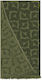 Kentia Tairu Cotton Green Beach Towel with Frin...