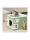 Bakaji Scratching Post Cat Trees Green 42x42x33cm