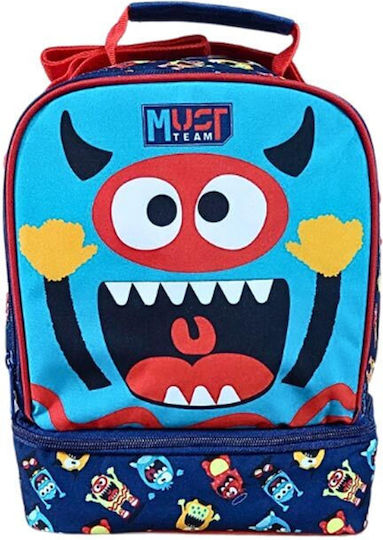 Must Team Yummy Kids Insulated Shoulder Lunch Bag 7 Litre Blue 22x16x28cm