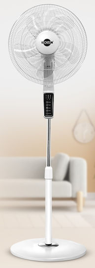 Kerosun Fan Pedestal 60W Diameter 45cm with Remote Control White