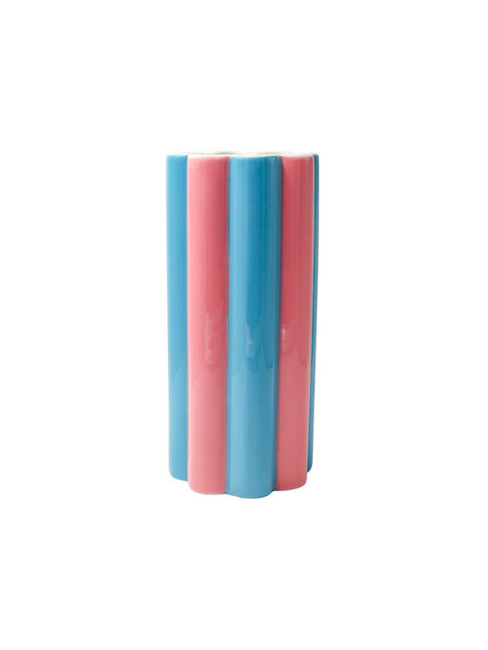 Que Rico Decorative Vase Blue 12.5x12.5x26.5cm