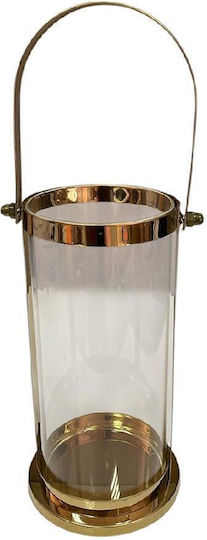 Espiel Laterne Metallisch Transparent 12x12x23cm 1Stück