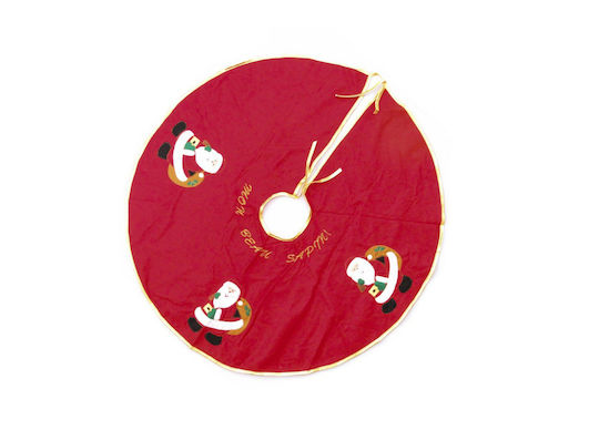 Weihnachtsbaumrock aus Jute Rot Ψάθινη Φ90εκ.