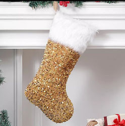Gold Christmas Decorative Sock