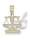 Mentzos Charm Tierkreiszeichen Waage aus 14K Gold M2768