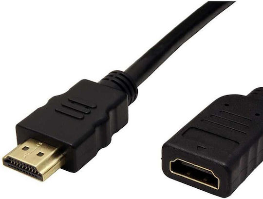 Roline Кабел HDMI мъжки - HDMI женски 1.5м Черен