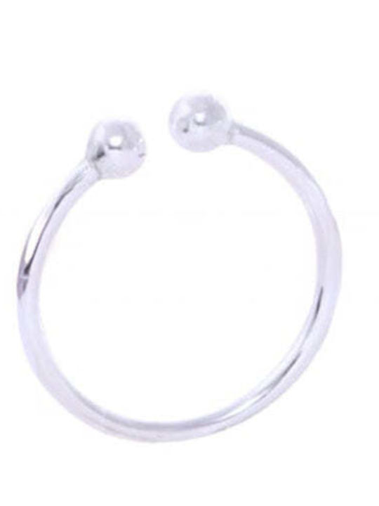Asimi Body Piercing Fake Nose Hoop Earring Made of Silver 8 x 0.6mm Silver