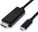 Roline Cable HDMI male - USB-C male 2m Black