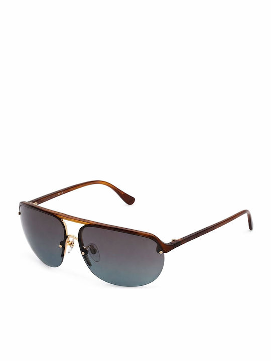 Lozza Men's Sunglasses with Brown Plastic Frame and Gray Lens SL4260 6507