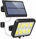Montat pe perete Lampă Solară 30W 1800lm Alb Rece 6000K cu Senzor de Mișcare și Telecomandă