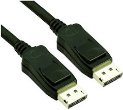 Vcom кабел DisplayPort M към DisplayPort M, никелирани конектори, 1.8 м, черен