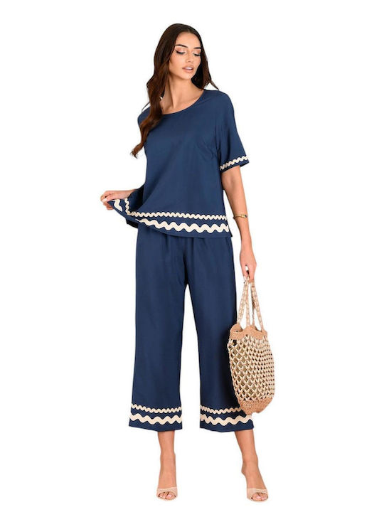 Derpouli Women's Blouse Blue