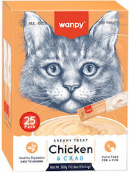 Wanpy Cremiger Katzensnack Huhn & Krabbe 350g 2...