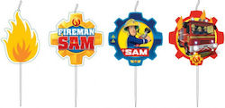 Candles "Fireman Sam 2" Total Height 7.5 cm Number of Pieces in the Package 4