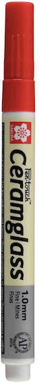 Porzellanmarker Pen-touch Ceramglass Rot