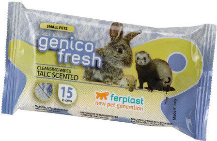 Ferplast Genico Talc Cleaning Wipes for Small Animals X15 Ferplast