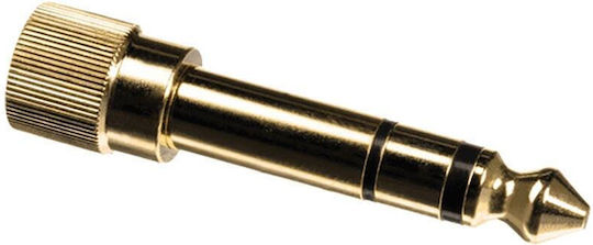 Audio-technica Atpt-ad6 Adapter From 3.5mm Jack F To 6.3mm Jack M Threaded Gold-plated