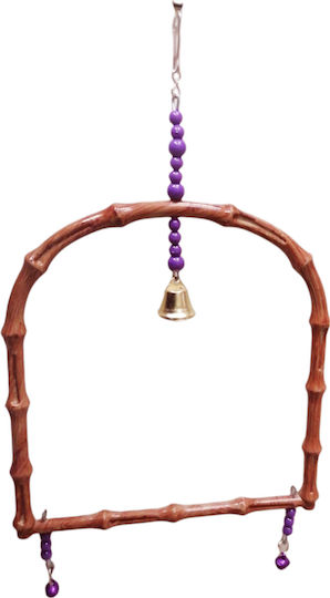 Papagei-Schaukel mit Perlen H:30cm B:20cm
