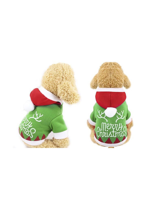 Hundesweatshirt Frohe Weihnachten Kleine Größe: 32 cm Halsumfang: 20 cm Länge: 23 cm