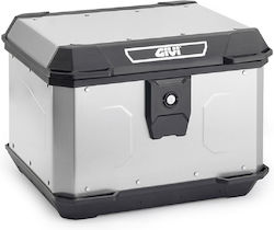 Givi Monolock Μπαγκαζιέρα Μοτοσυκλέτας Αλουμινίου 44lt Ασημί