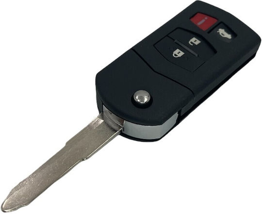 Car Key Shell with Blade with 3 Buttons for Mazda