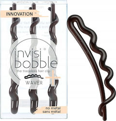 Invisibobble Απλά Τσιμπιδάκια Μαλλιών Μαύρα 3τμχ