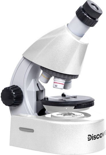 Discovery Micro Polar Mikroskop Inklusive Lehrbuch "Unsichtbare Welt" Monokular 40-640x Optische Vergrößerung LED-Beleuchtung 3x Objektiv