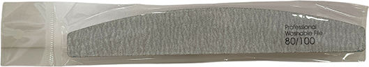 Beauty Salon Professional Nail File Grey Half-Moon 80/100