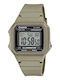 Casio Collection Digital Men's Watch 41mm Battery with Beige Rubber Strap