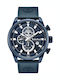Timberland Henniker II Men's Watch 46mm Battery with Blue Leather Strap