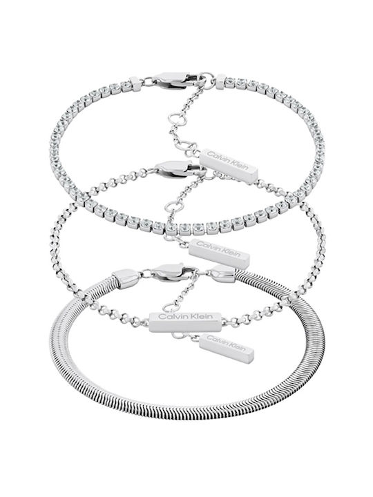 Calvin Klein Σετ Γυναικεία Βραχιόλια από Ατσάλι Calvin Klein Σετ Γυναικεία Βραχιόλια από Ατσάλι