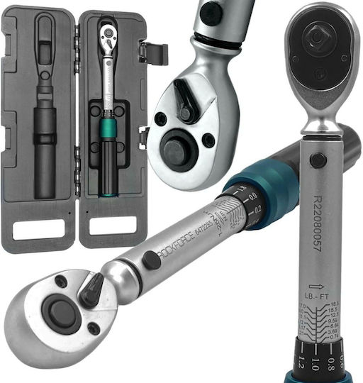 Rockforce Torque Wrench 1/4" 1-25 Nm 24.5cm