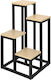 Blumentopfständer Metall Beige 34cmx34cmx68cmcm.