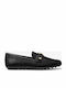 Mandy Leather Leather Women's Moccasins in Black Color
